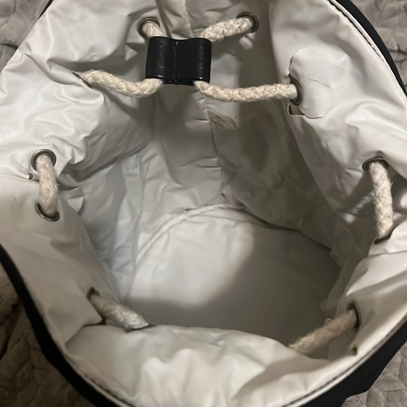 CHANEL Black White Vinyl Small La Pausa Backpack - Picture 6 of 7